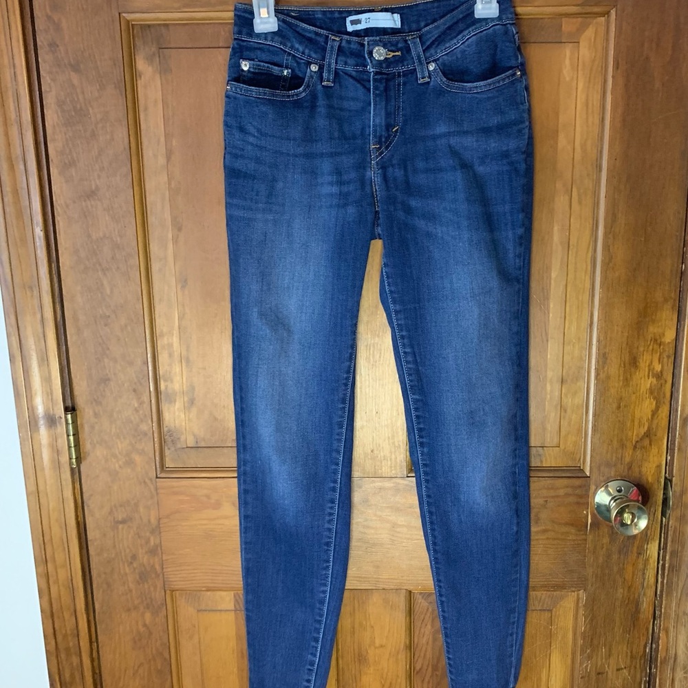 Levi’s 710 Dark Wash Low Rise Stretch Skinny Jeans